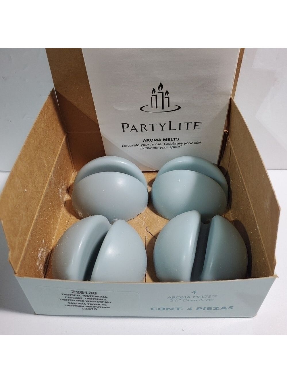 NIB Partylite Tropical Waterfall Aroma melts box of 4 Z26138
